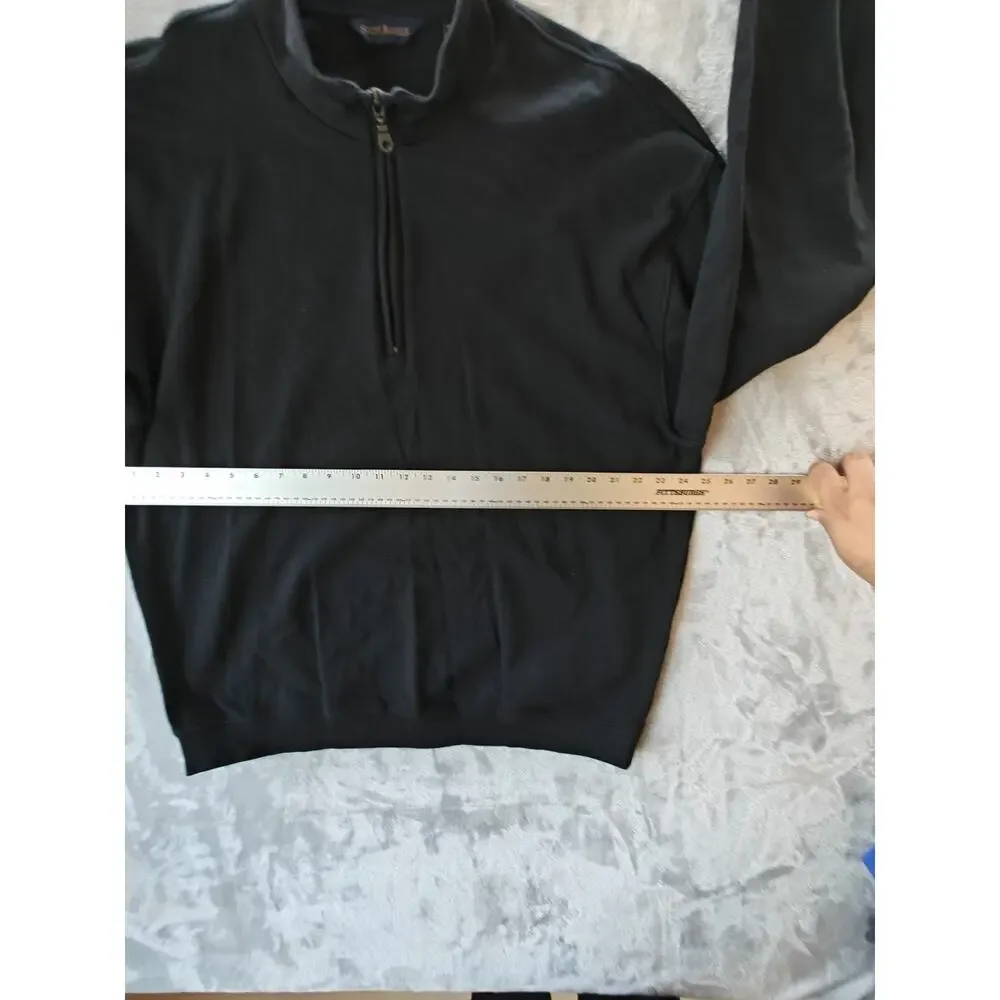 Scott Barber Black Heavyweight Cotton Long Sleeve Shirt Men's XXL - Picture 2 of 6